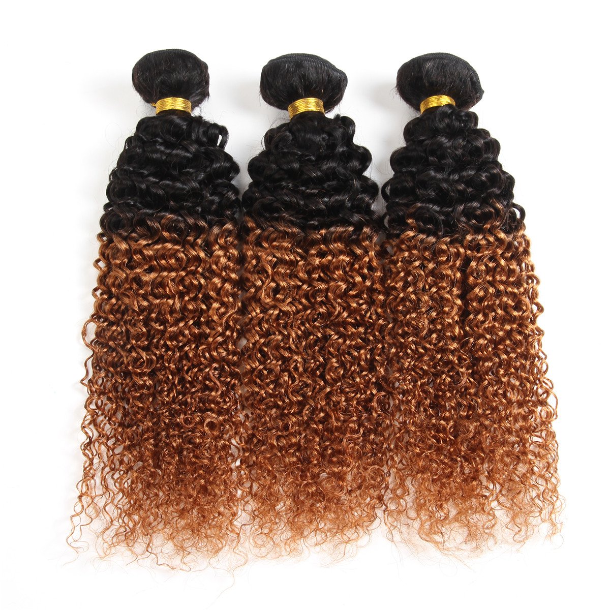 Set of 3 Jerry Curls Bundle Two tone Ombre T1B30i